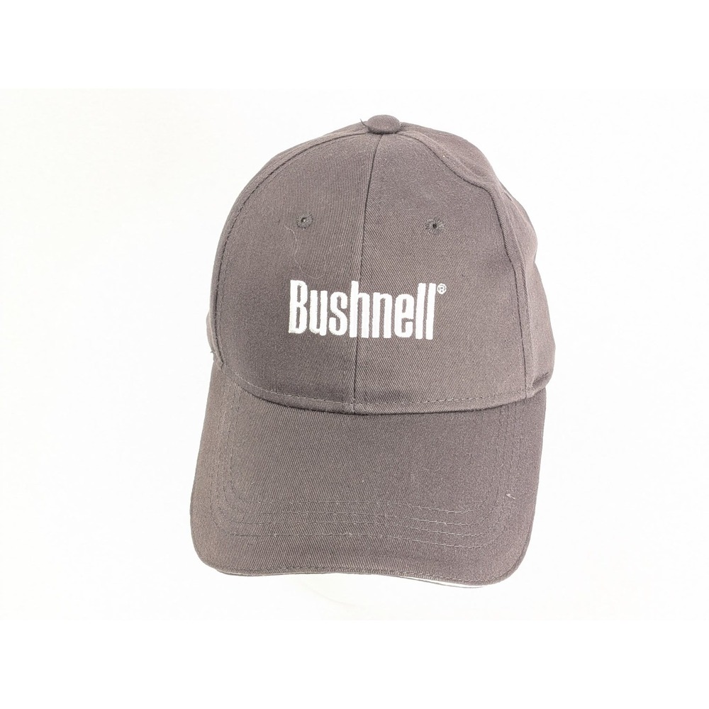 Bushnell Baseball Cap Hat Grey Embroidered Logo Adjustable Strap Mens Dad Hat